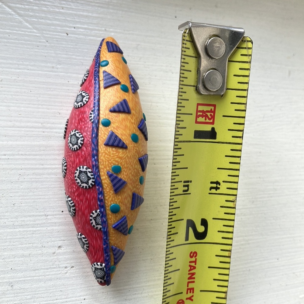 Artsy Fun Colorful Pattern Brooch Pin - Picture 7 of 8